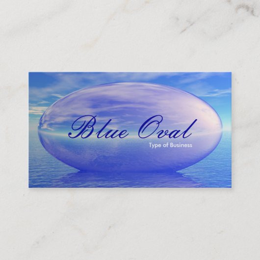 Blue Oval Visitenkarte (Vorderseite)