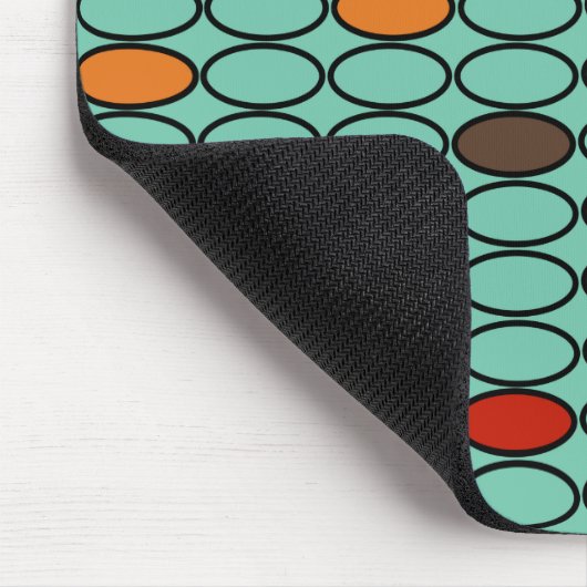 Blue Ovals der 1970er Jahre Mousepad (Ecke)