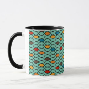 Blue Ovals der 1970er Jahre Tasse