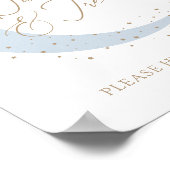 Blue Over Moon Baby Dusche Süßigkeiten und Leckere Poster (Ecke)