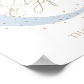 Blue Over Moon Baby Duschkarten und Geschenke Poster (Ecke)