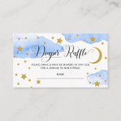 Blue Over the Moon Baby Duschdusche Windelwanne Begleitkarte (Vorderseite)