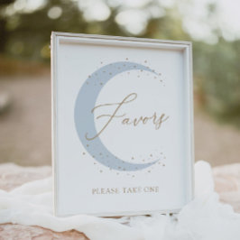 Blue Over the Moon Baby Duwer Lieblings Schild