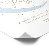 Blue Over the Moon Baby Duwer Windel Raffle Schild (Ecke)