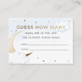 Blue Over the Moon Guess How Many Candies Card Begleitkarte