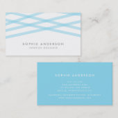 Blue Overlapping Lines Visitenkarte (Vorne/Hinten)