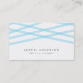 Blue Overlapping Lines Visitenkarte (Vorderseite)