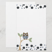 Blue Owl Baby Briefpapier (Vorne/Hinten)