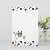 Blue Owl Baby Briefpapier (Stehend Vorderseite)