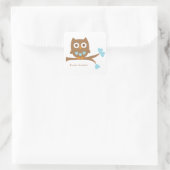 Blue Owl Baby Dusche Umschlag Aufkleber (Tasche)