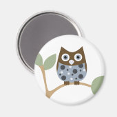 Blue Owl Baby Magnet (Vorderseite/Rückseite)
