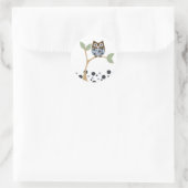 Blue Owl Baby Runder Aufkleber (Tasche)