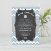 Blue Owl Baby Sprinkle, Baby Dusche Einladung (Stehend Vorderseite)