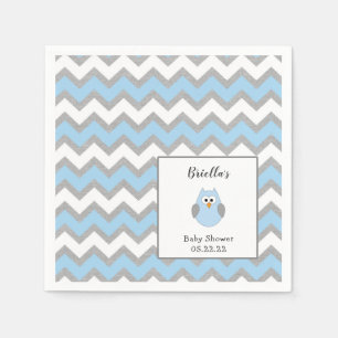 Blue Owl Babydusche Dekoration oder 1. Geburtstag Serviette