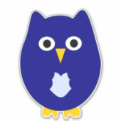 Blue Owl Design Aufkleber (Vorderseite)