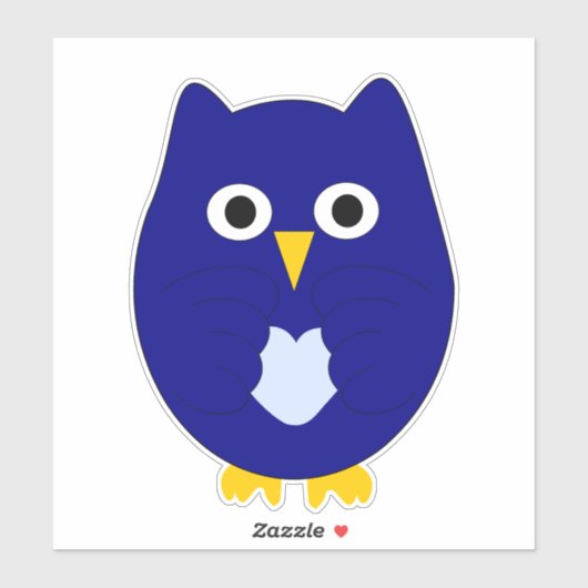 Blue Owl Design Aufkleber (Blatt)