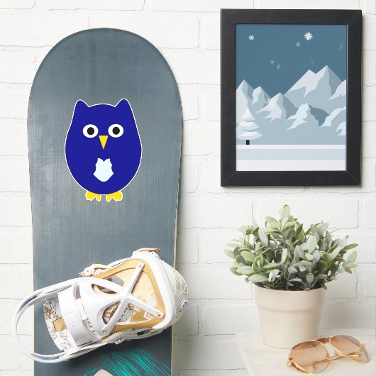 Blue Owl Design Aufkleber (Snowboard)