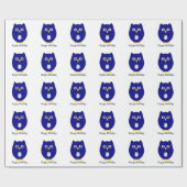 Blue Owl Design Geburtstagsgeschenk Geschenkpapier (Flach)