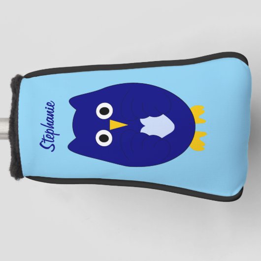 Blue Owl Design Golf Headcover (Vorderseite)