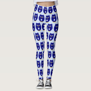 Blue Owl Design Jeder Farbige Hintergrund Leggings