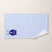 Blue Owl Design Monogrammiert Badhandtuch Set (Handtuch)