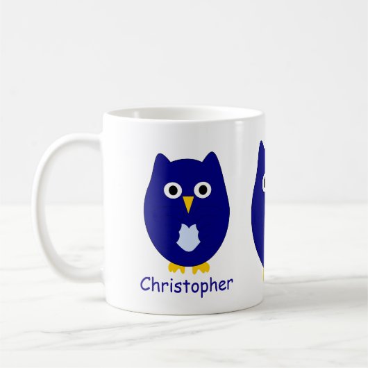 Blue Owl Design Personalised Kaffeetasse (Links)