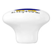 Blue Owl Design Personalised Keramikknauf (Seitenansicht)