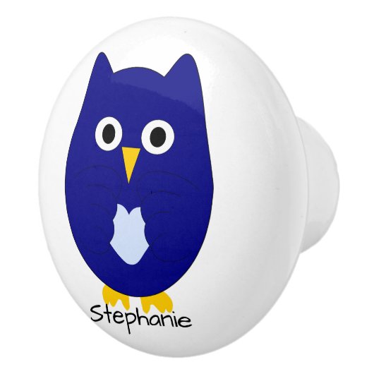 Blue Owl Design Personalised Keramikknauf (Rechts)