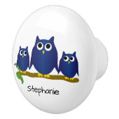Blue Owl Design Personalised Keramikknauf (Rechts)