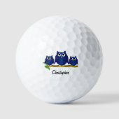 Blue Owl Design Personalisiert Golfball (Vorderseite)