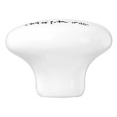 Blue Owl Design Personalisiert Keramikknauf (Seitenansicht)