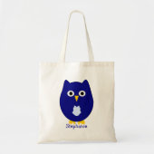 Blue Owl Design Personalisiert Tragetasche (Vorne)