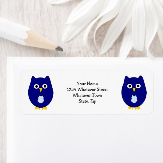 Blue Owl Design Rücksendeadresse (Insitu)
