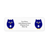 Blue Owl Design Rücksendeadresse (Vorne)