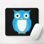 Blue Owl - Fügen Sie Ihren eigenen Text hinzu Mousepad (Mit Mouse)