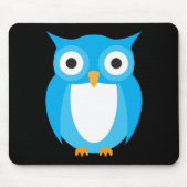 Blue Owl - Fügen Sie Ihren eigenen Text hinzu Mousepad (Vorne)