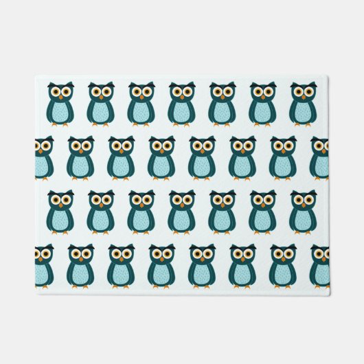 Blue Owl Illustration Fußmatte (Vorderseite)