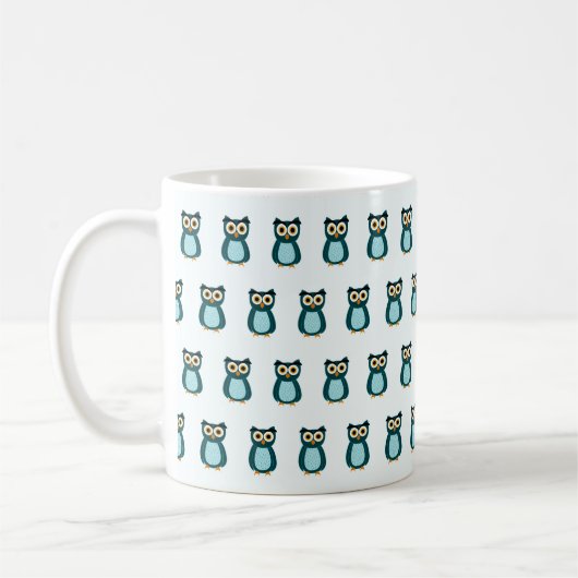 Blue Owl Illustration Kaffeetasse (Links)