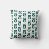 Blue Owl Illustration Kissen (Vorderseite)