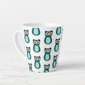 Blue Owl Illustration Milchtasse (Linke Ecke)