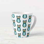 Blue Owl Illustration Milchtasse (Rechte Ecke)