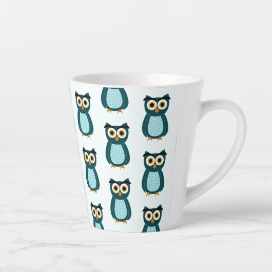 Blue Owl Illustration Milchtasse (Rechts)
