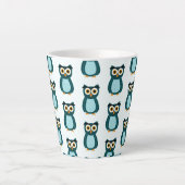 Blue Owl Illustration Milchtasse (Vorderseite)
