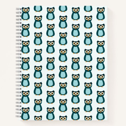 Blue Owl Illustration Notizblock (Vorderseite)