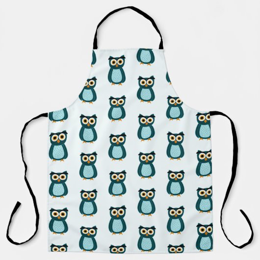 Blue Owl Illustration Schürze (Vorderseite)