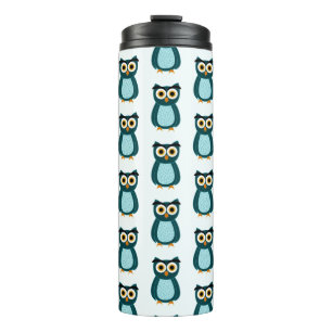 Blue Owl Illustration Thermosbecher