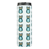 Blue Owl Illustration Thermosbecher (Rückseite)