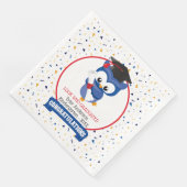 Blue Owl Kindergarten Abschluss Napkin Serviette (Ecke)