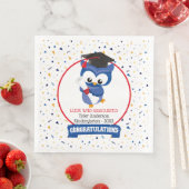 Blue Owl Kindergarten Abschluss Napkin Serviette (Beispiel)