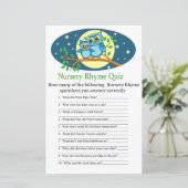 Blue Owl Kinderzimmer Rhyme Quiz Babyduschenspiel (Stehend Vorderseite)